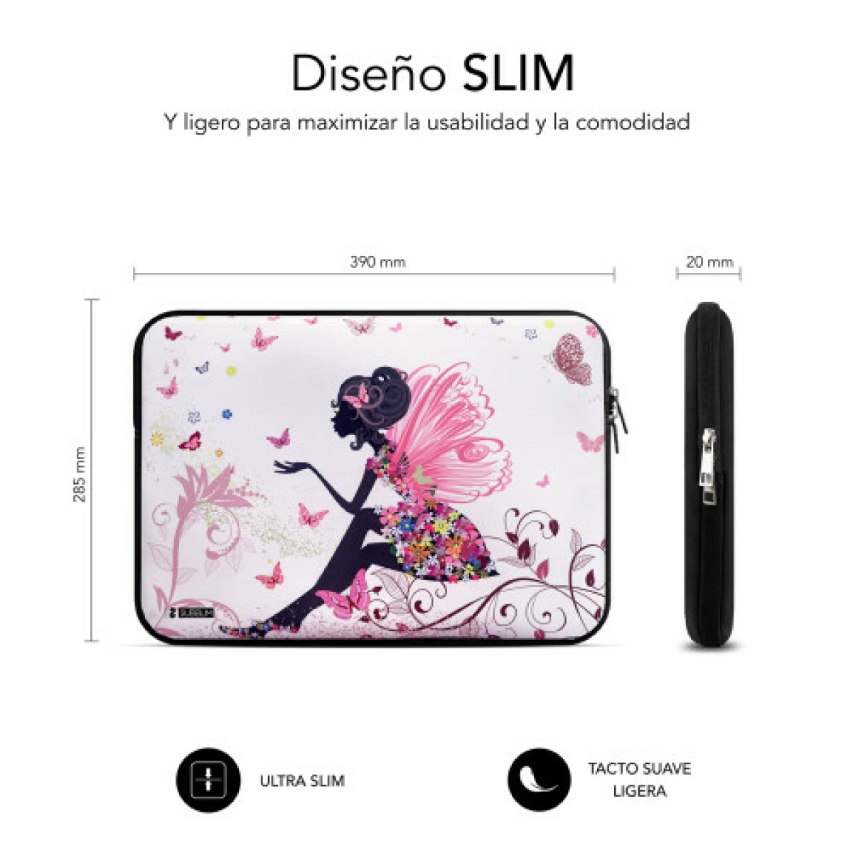 Galery – SUBBLIM Capa para Computador em Neoprene Manga Moderna Neo Hada 15,6″0