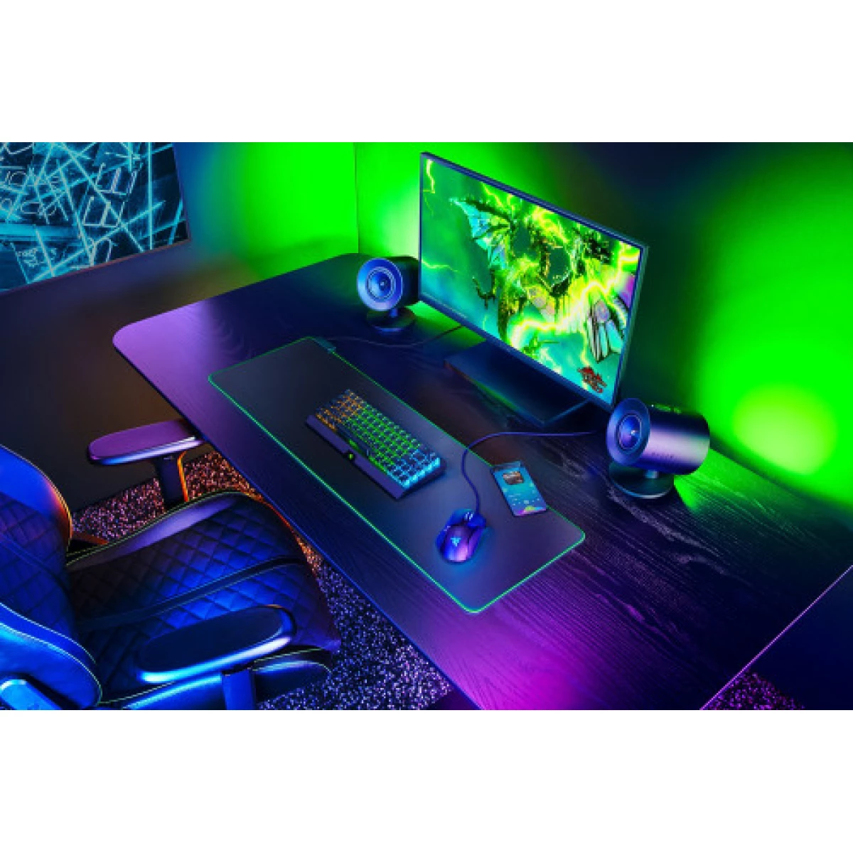 Galery – Razer Nommo V2 Gama completa preta sem fio e com fio0