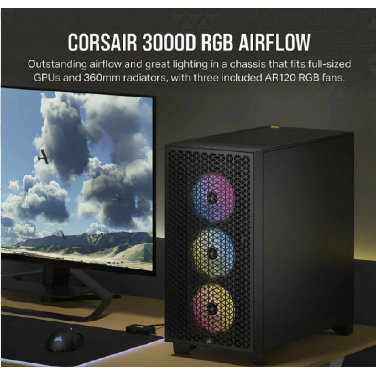 Galery – CAJA CORSAIR 3000D RGB AIRFLOW MID-TOWER NEGRA CC-9011255-WW0