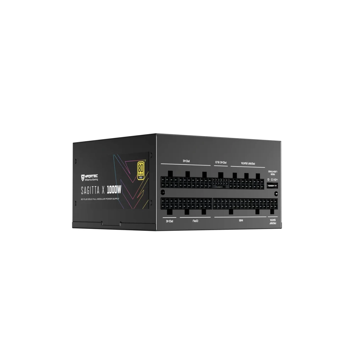 Galery – FONTE DE ALIMENTAÇÃO NFORTEC SAGITTA X 1000W. PCIE 5.0 80 PLUS GOLD MODULAR COMPLETO A-RGB0