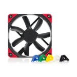 Thumbnail-NOCTUA BOX FAN NF-S12A PWM CHROMAX.BLACK.SWAP, NF-S12A PWM CH.BK.S, 120MM, 120X120X25MM, 12V, 1200RPM/300RPM, 17,8 DB(A), 107,5 M3/H, 1, 19 MM H2O, 4 PINHOS, 6 CORES