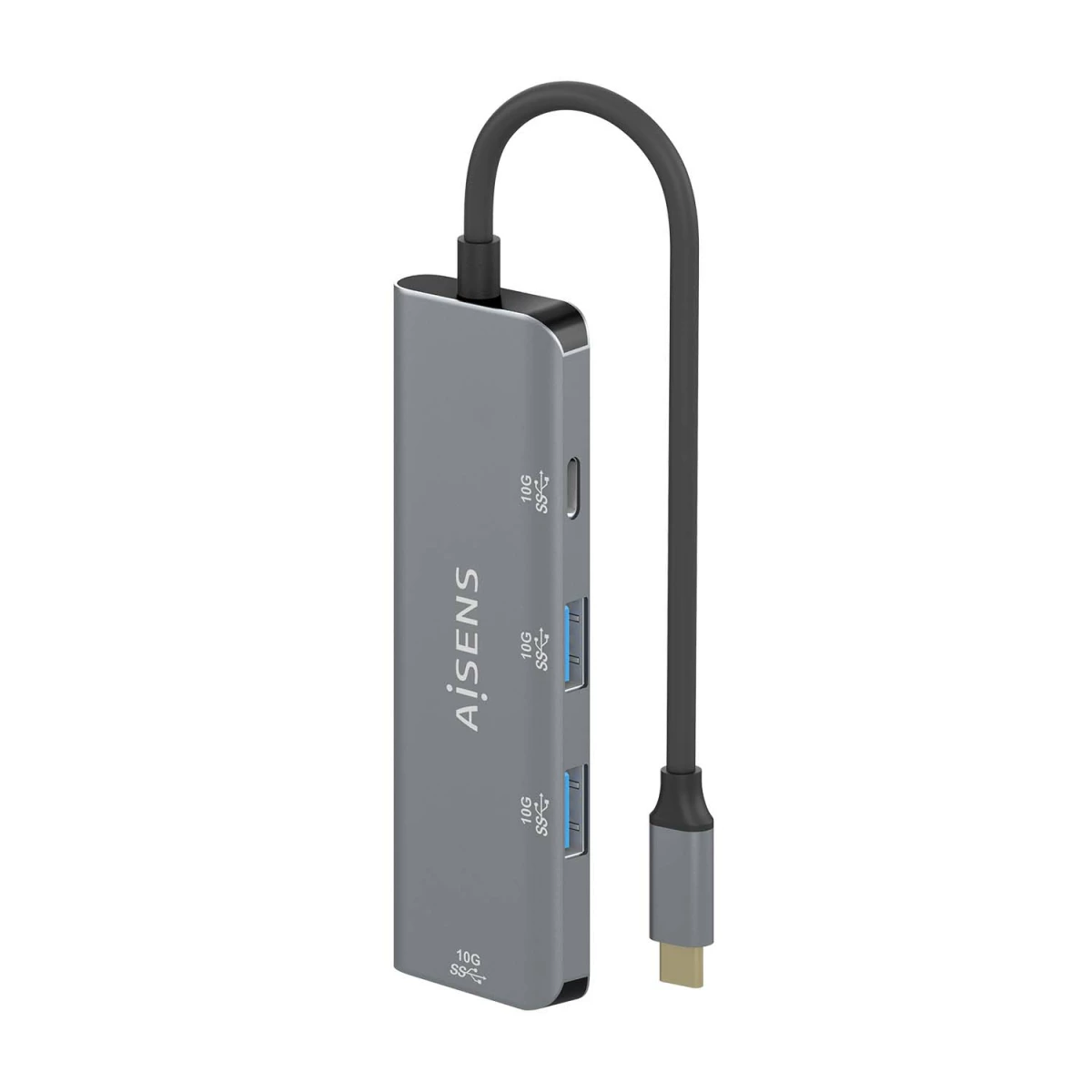 Galery – AISENS A109-0764 hub de interface USB 3.2 Gen 2 (3.1 Gen 2) Type-C 10000 Mbit/s Cinzento0