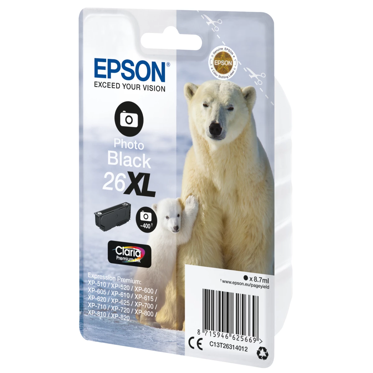 Galery – Epson Polar bear C13T26314022 tinteiro 1 unidade(s) Original Foto preto0