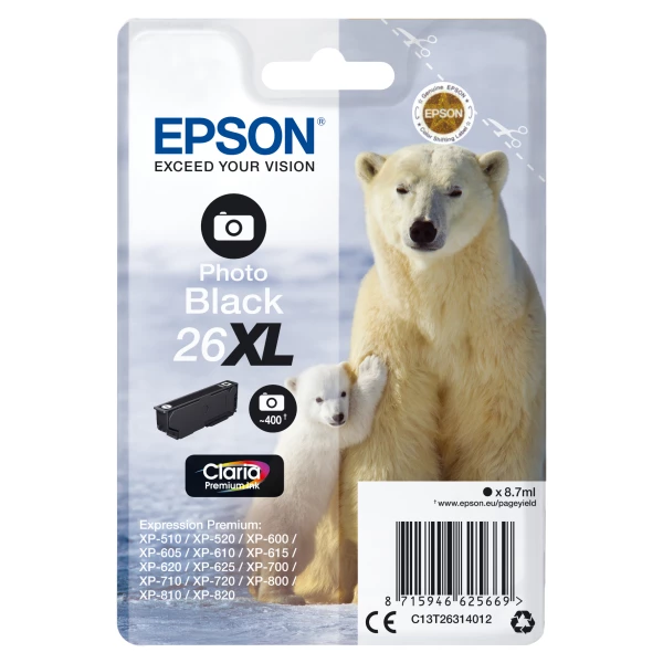 Thumbnail-Epson Polar bear C13T26314022 tinteiro 1 unidade(s) Original Foto preto