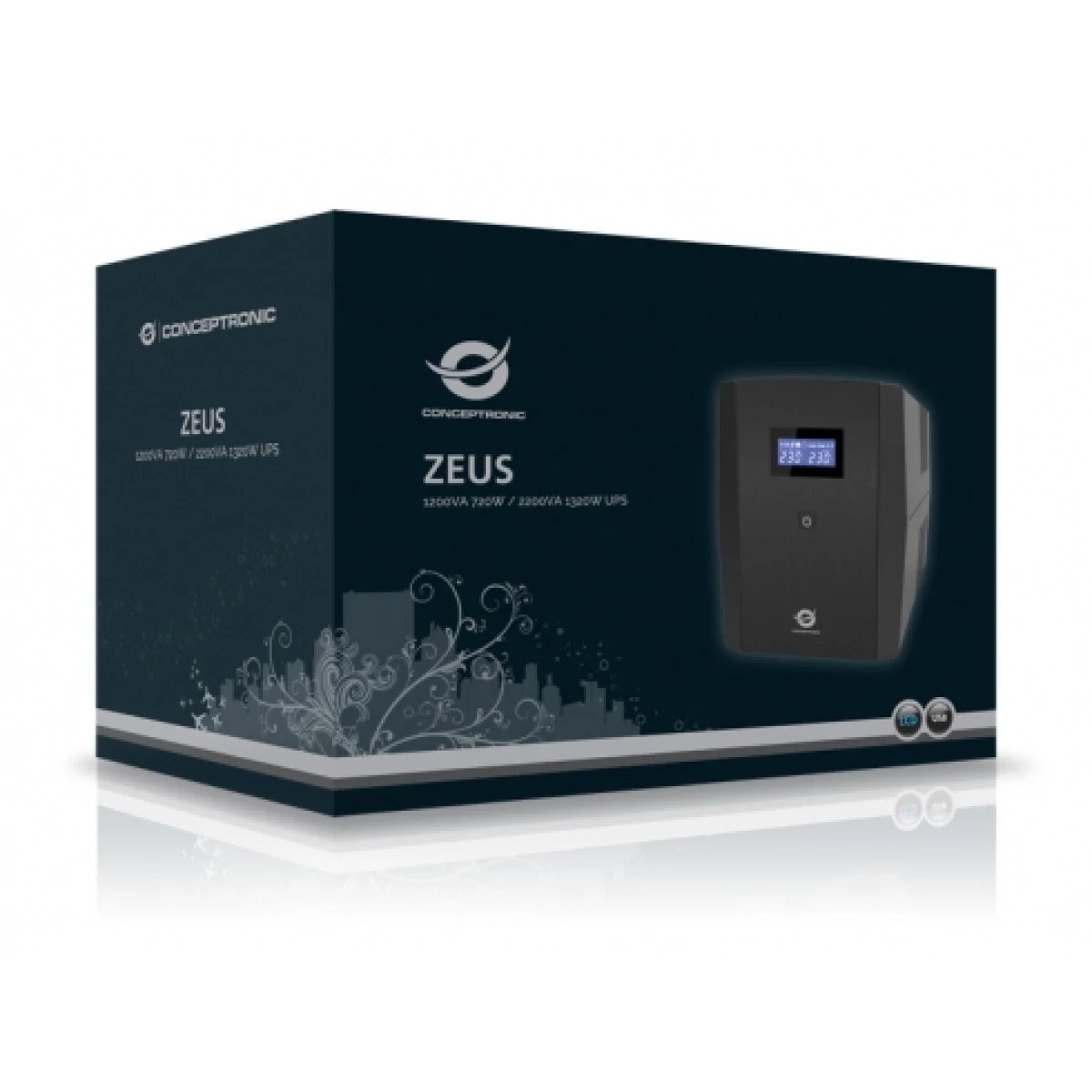 Galery – Conceptronic ZEUS03E UPS Linha interativa 1,2 kVA 720 W 6 tomada(s) CA0