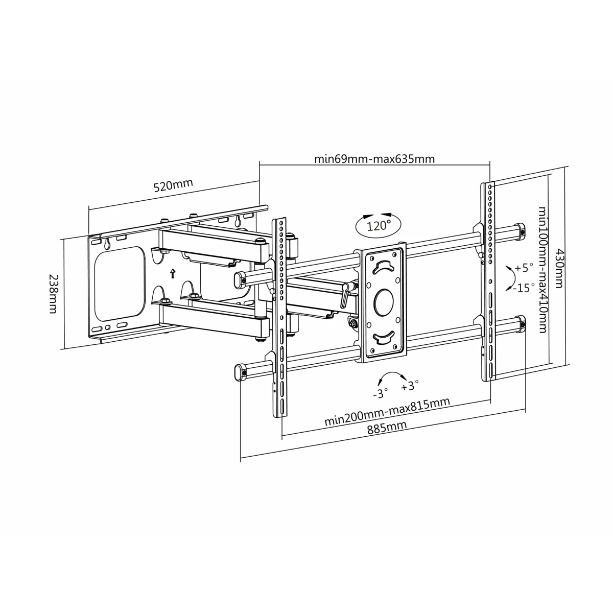 Galery – Equip 650324 suporte para TV 2,29 m (90″) Preto0