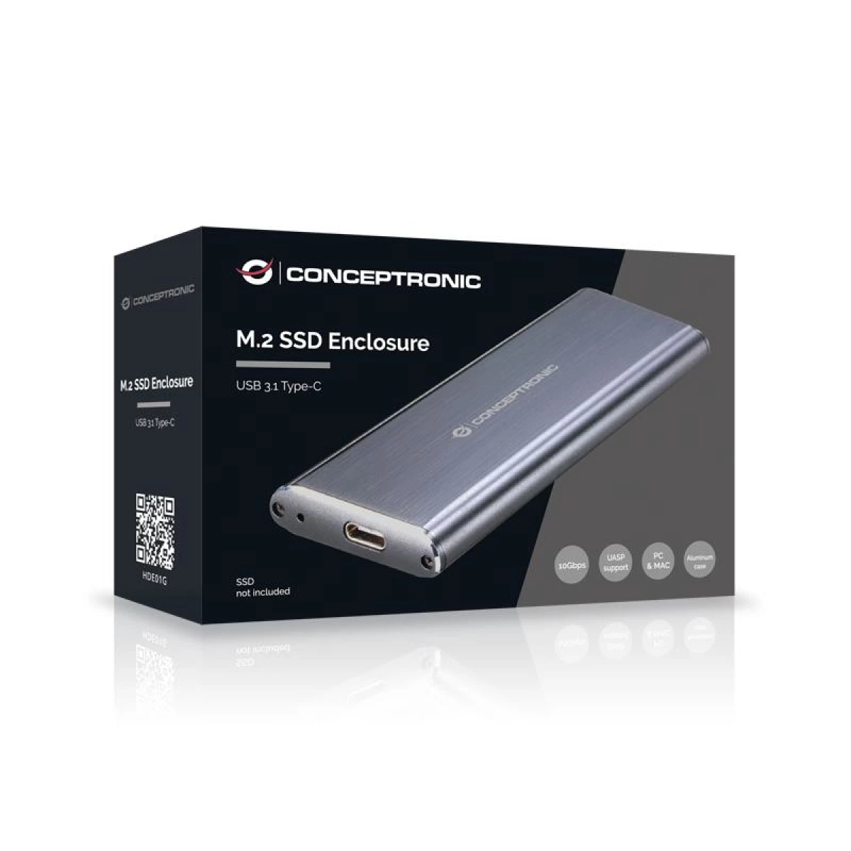 Galery – Conceptronic HDE01G Caixa para Discos Rígidos Compartimento SSD Cinzento M.20