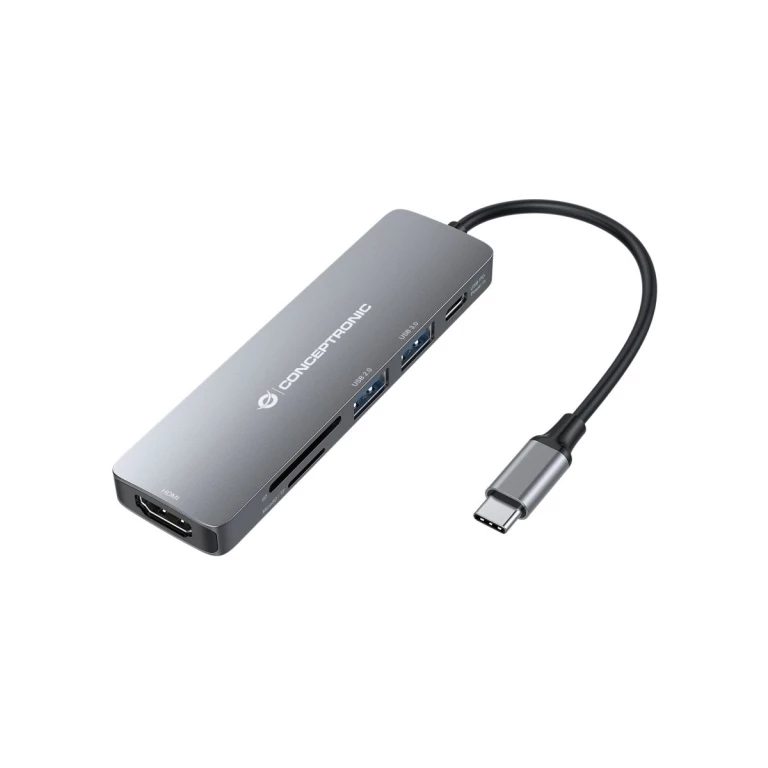 Thumbnail-Conceptronic DONN11G base & duplicador de portas Com fios USB 3.2 Gen 1 (3.1 Gen 1) Type-C Cinzento