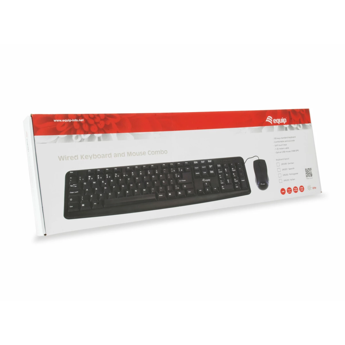 Galery – Equip 245202 teclado Rato incluído USB QWERTY Português Preto0