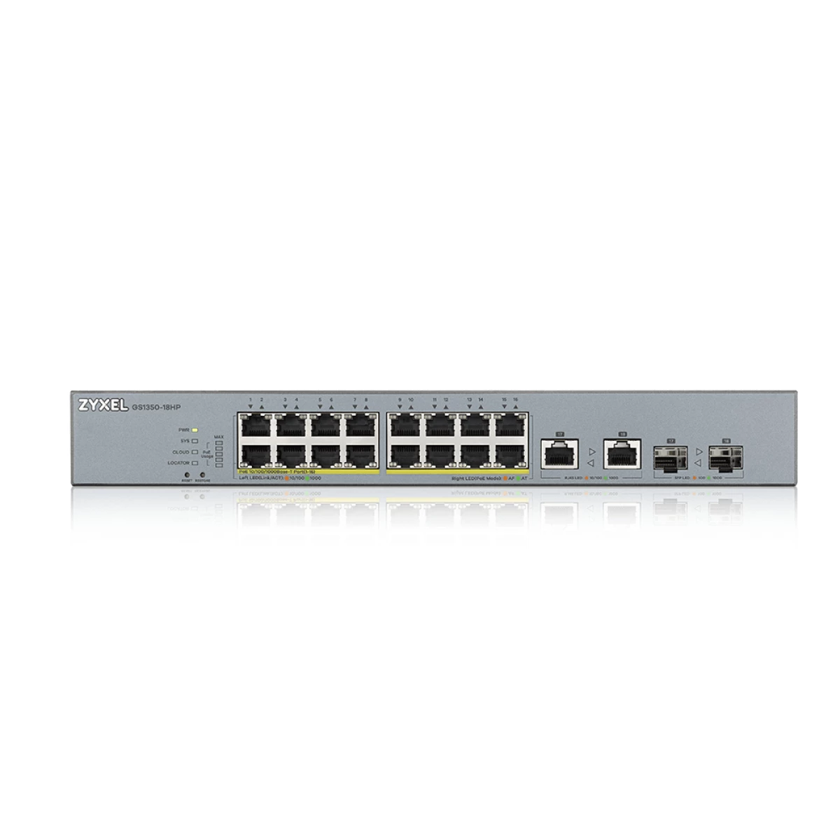 Galery – Zyxel GS1350-18HP-EU0101F switch de rede Gerido L2 Gigabit Ethernet (10/100/1000) Power over Ethernet (PoE) Cinzento0