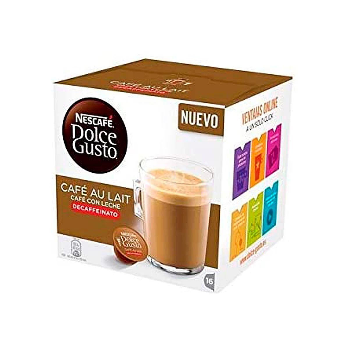 Galery – Cafe dolce gusto cafe com leite descafeinado monodose caixa de 16 unidades0