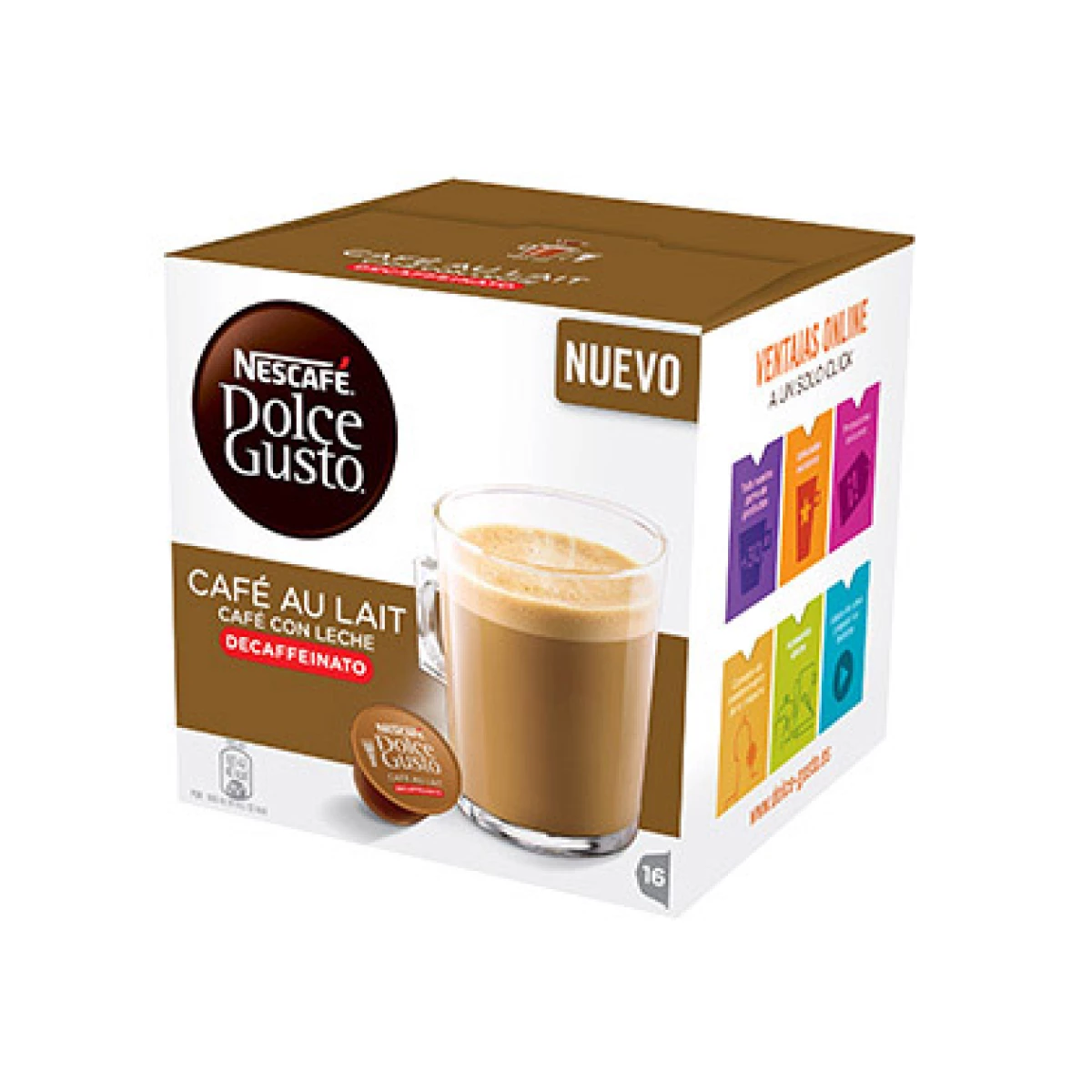 Thumbnail-Cafe dolce gusto cafe com leite descafeinado monodose caixa de 16 unidades