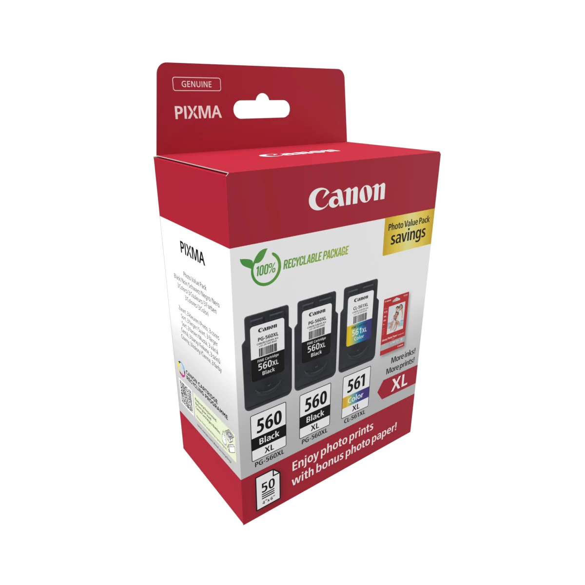 Galery – Canon 3712C012 tinteiro 3 unidade(s) Original Rendimento alto (XL) Preto, Ciano, Magenta, Amarelo0