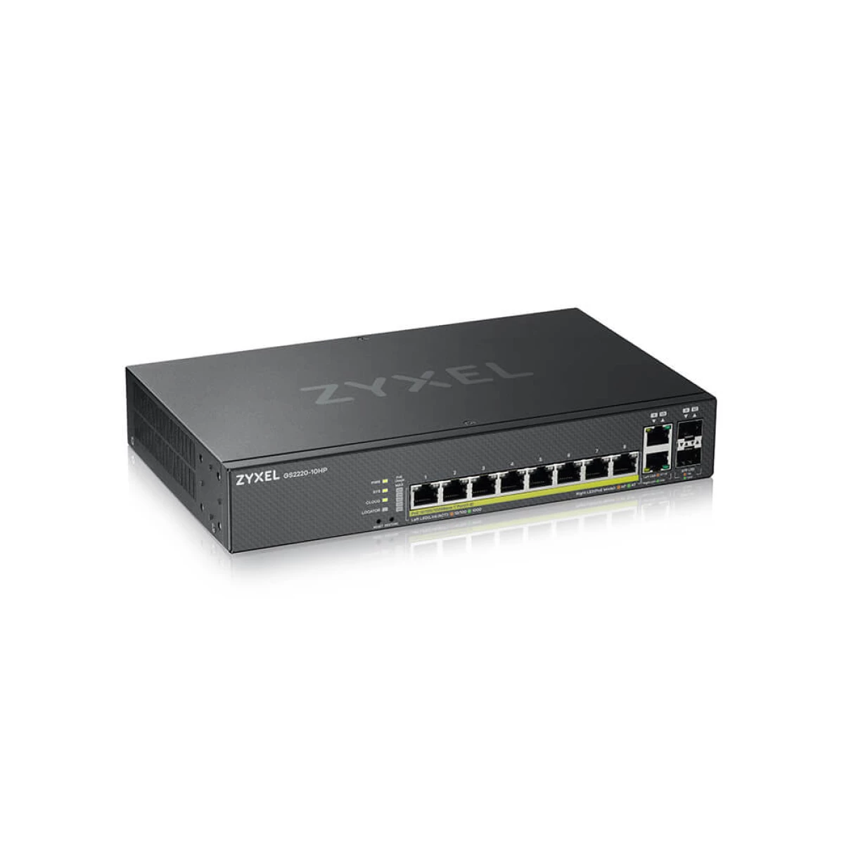 Thumbnail-Zyxel GS2220-10HP-EU0101F switch de rede Gerido L2 Gigabit Ethernet (10/100/1000) Power over Ethernet (PoE) Preto