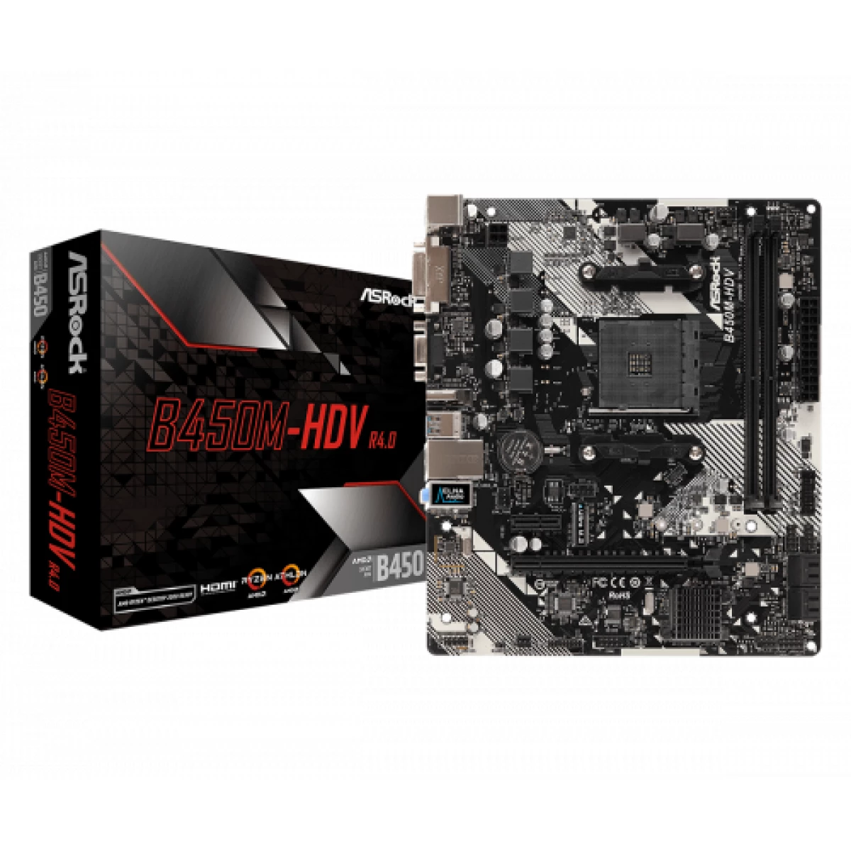 Thumbnail-Asrock B450M-HDV R4.0 Soquete AM4 Micro ATX AMD B450