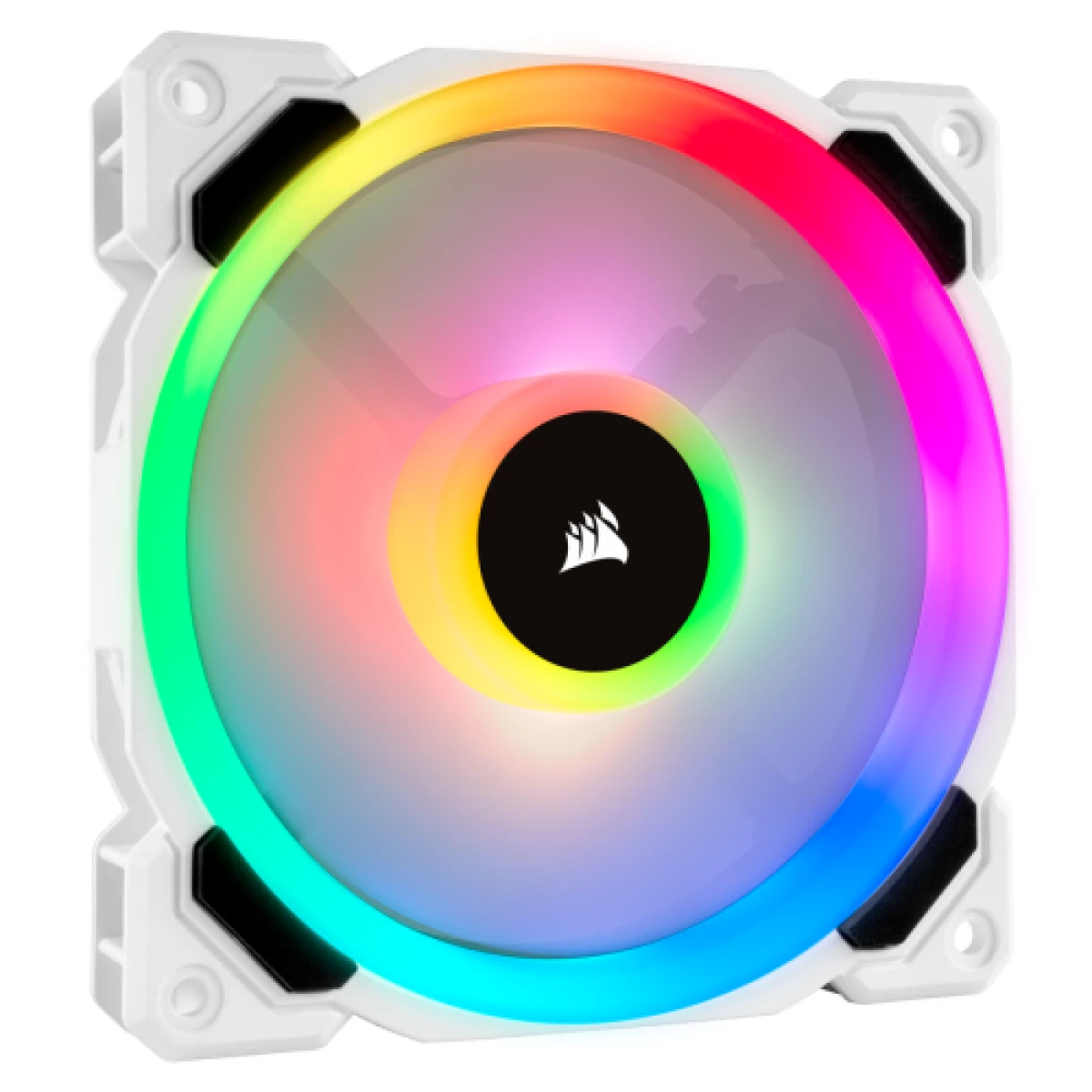 Galery – LL Series, LL120 RGB White, 120MM Dual Light LOOP RGB LED PWM FAN, 3 FAN PACK WI 0