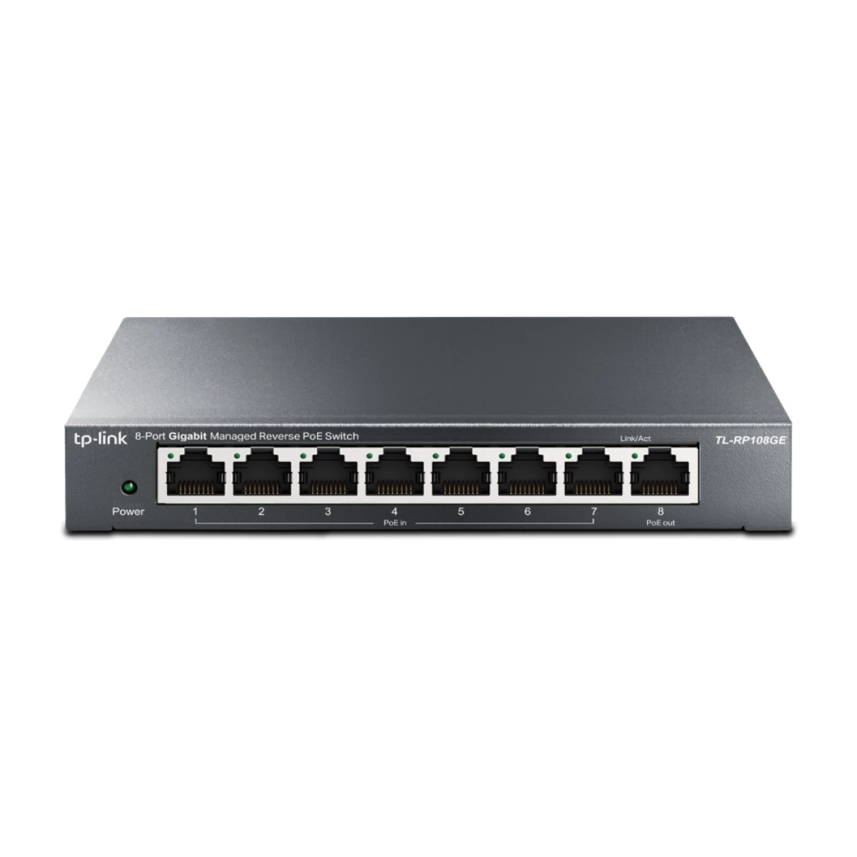 Thumbnail-TP-Link TL-RP108GE switch de rede Gerido L2 Gigabit Ethernet (10/100/1000) Power over Ethernet (PoE) Preto