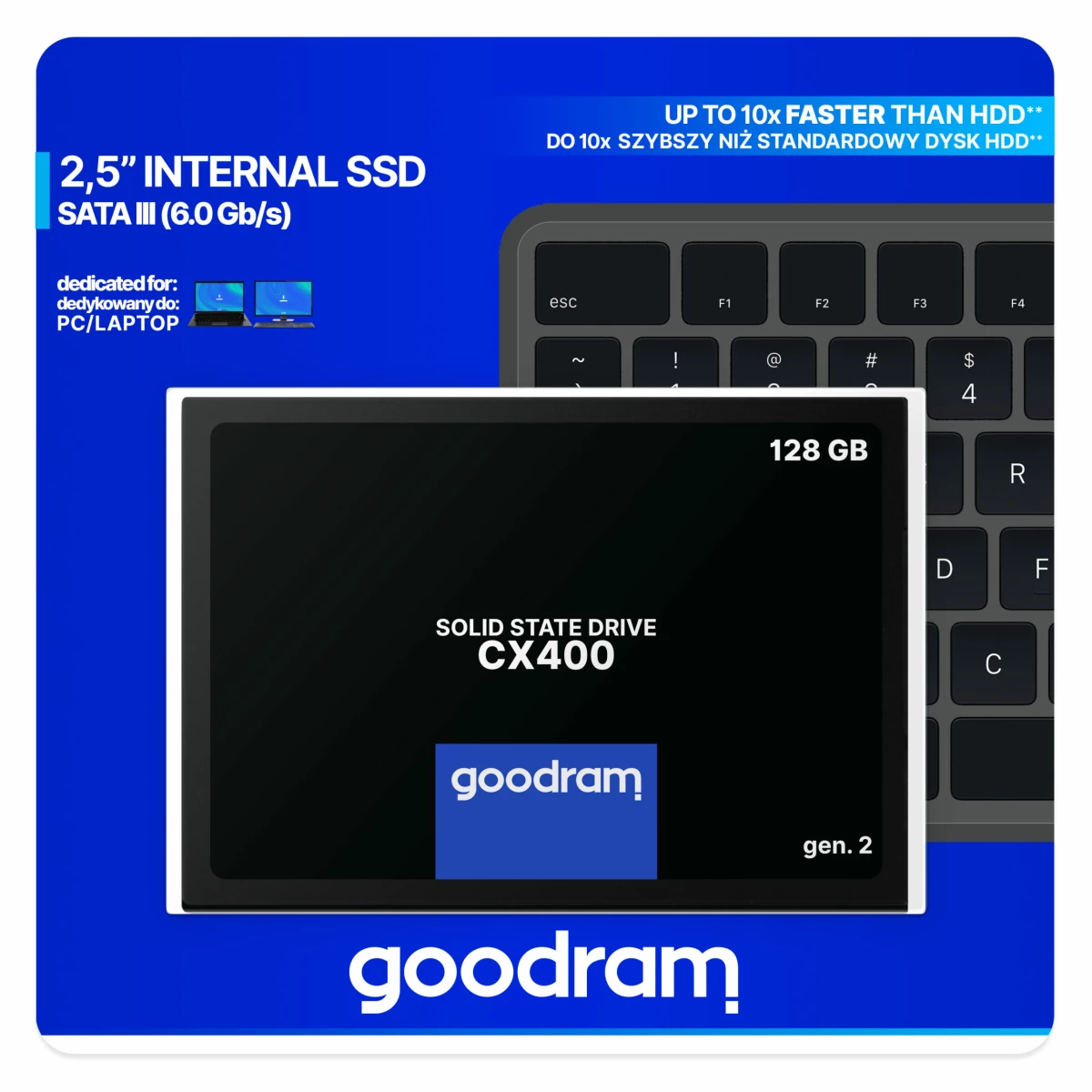 Galery – Goodram CX400 gen.2 2.5″ 128 GB Serial ATA III 3D TLC NAND0