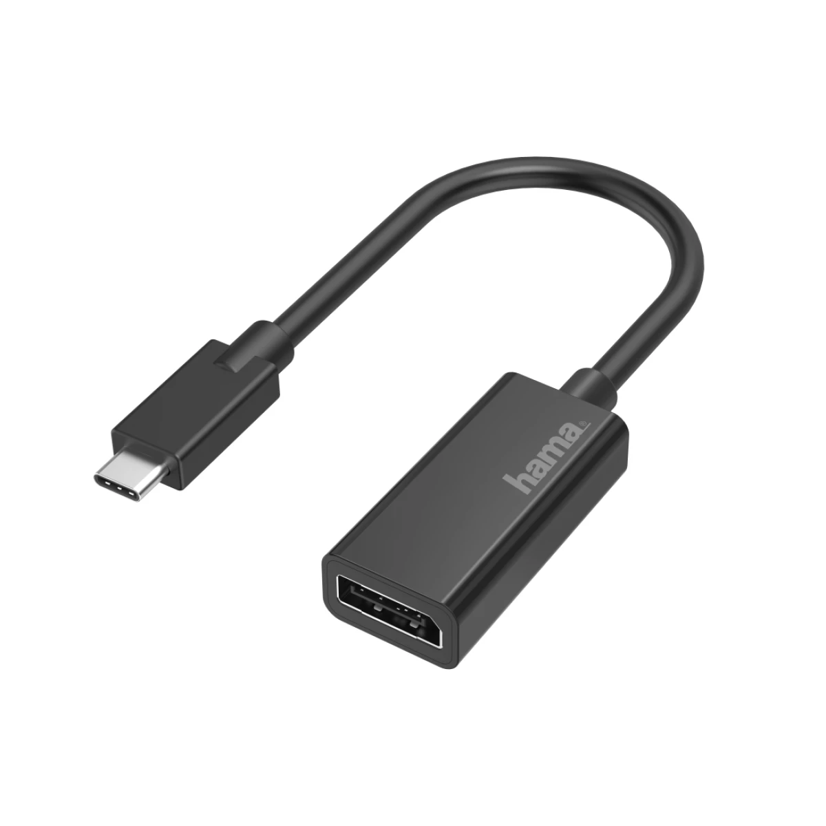 Thumbnail-Hama 00200314 adaptador de cabo de vídeo USB Type-C DisplayPort Preto