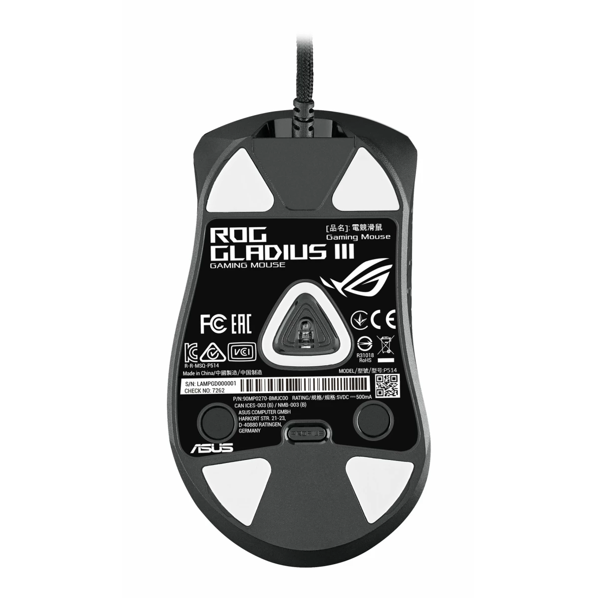 Galery – ASUS ROG Gladius III rato Mão direita USB Type-A Ótico 19000 DPI0