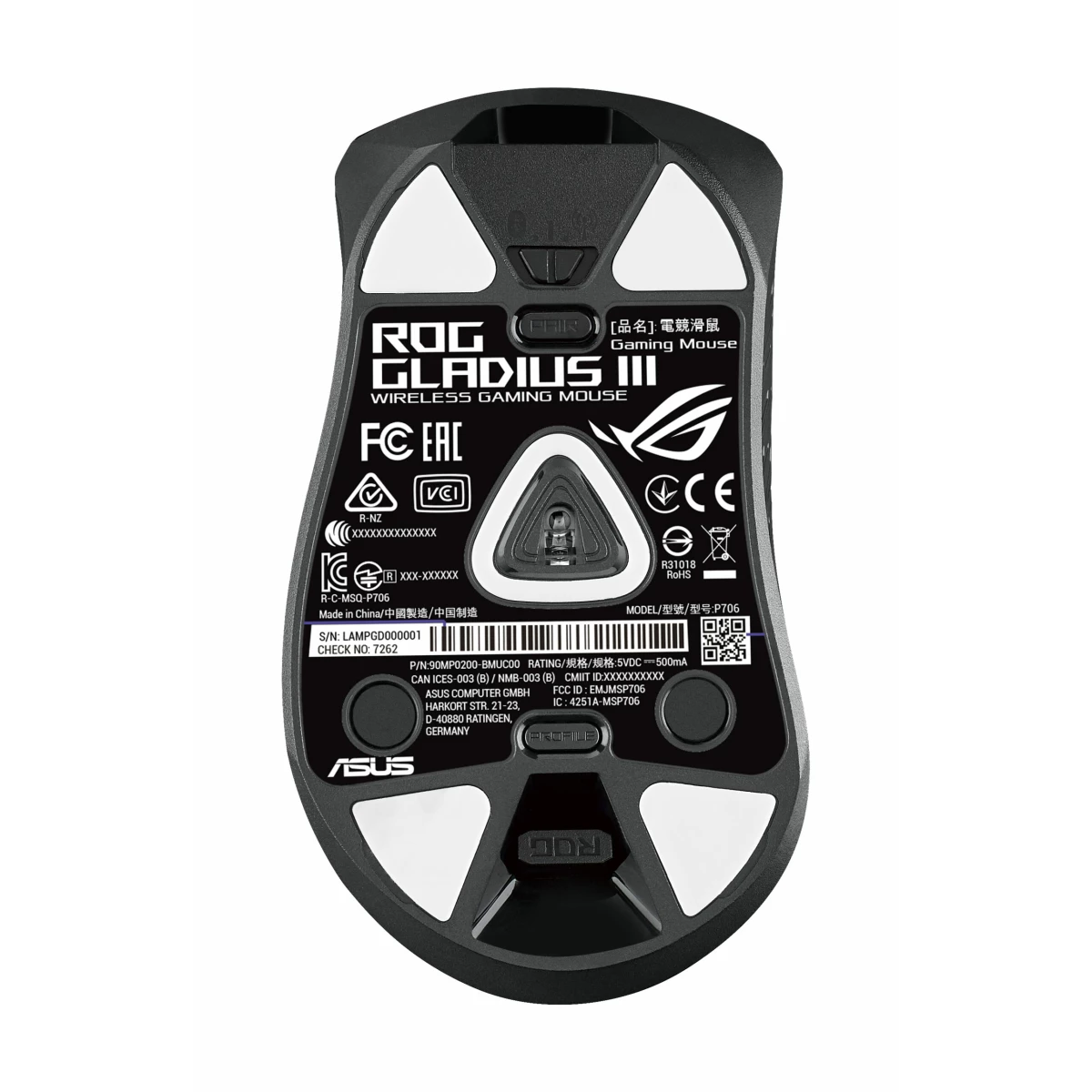 Galery – ASUS ROG Gladius III rato Mão direita USB Type-A Ótico 19000 DPI0