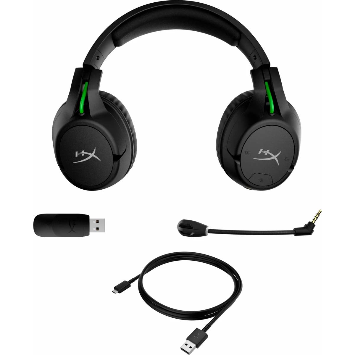 Galery – HyperX CloudX Flight – Auscultadores de gaming sem fios (Preto-Verde) – Xbox0