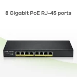 Galery – Zyxel GS1915-8EP Gerido L2 Gigabit Ethernet (10/100/1000) Power over Ethernet (PoE) Preto0