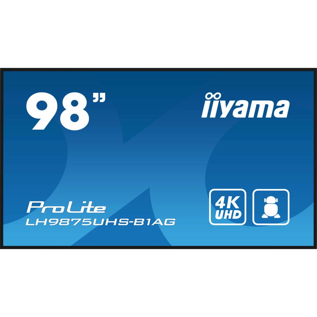 Thumbnail-iiyama PROLITE Quadro digital 2,49 m (98″) LED Wi-Fi 500 cd/m² 4K Ultra HD Preto Processador built-in Android 11 24/7