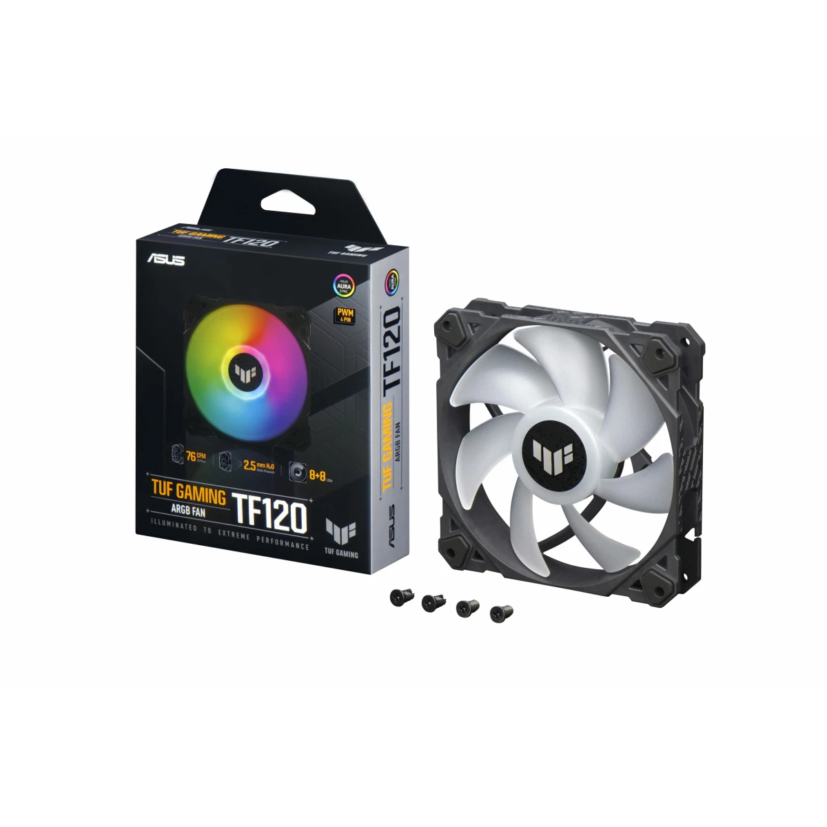 Galery – ASUS TUF Gaming TF120 ARGB Fan Caixa de computador Arrefecimento a ar 12 cm Preto0