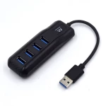 Thumbnail-Ewent EW1138 hub de interface USB 3.2 Gen 1 (3.1 Gen 1) Type-A 5000 Mbit/s Preto