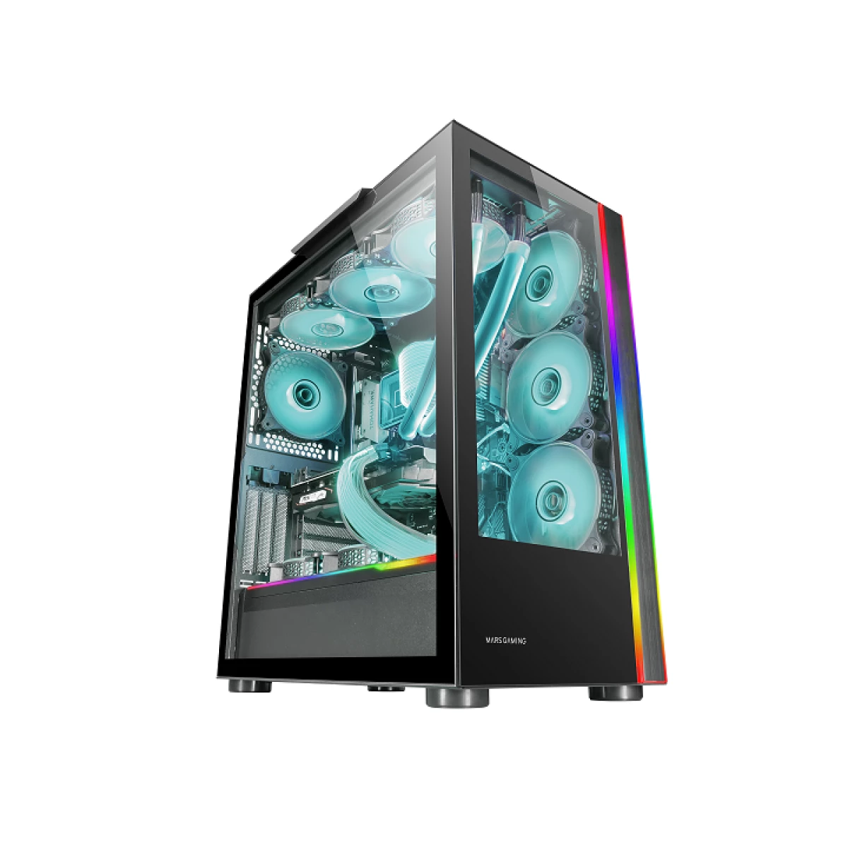 Thumbnail-Caixa MARS GAMING MC-ULTRA XXL PREMIUM CUSTOM E-ATX CASE,ARGB DUAL STRIPES,DUAL VERTICAL CHAMBER,BLK