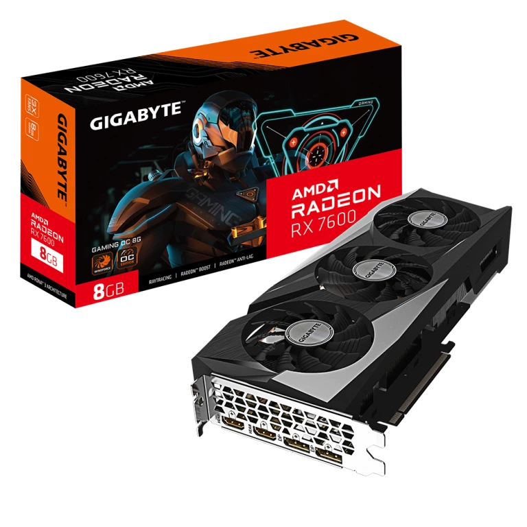 Thumbnail-Gigabyte GAMING Radeon RX 7600 OC 8G AMD 8 GB GDDR6