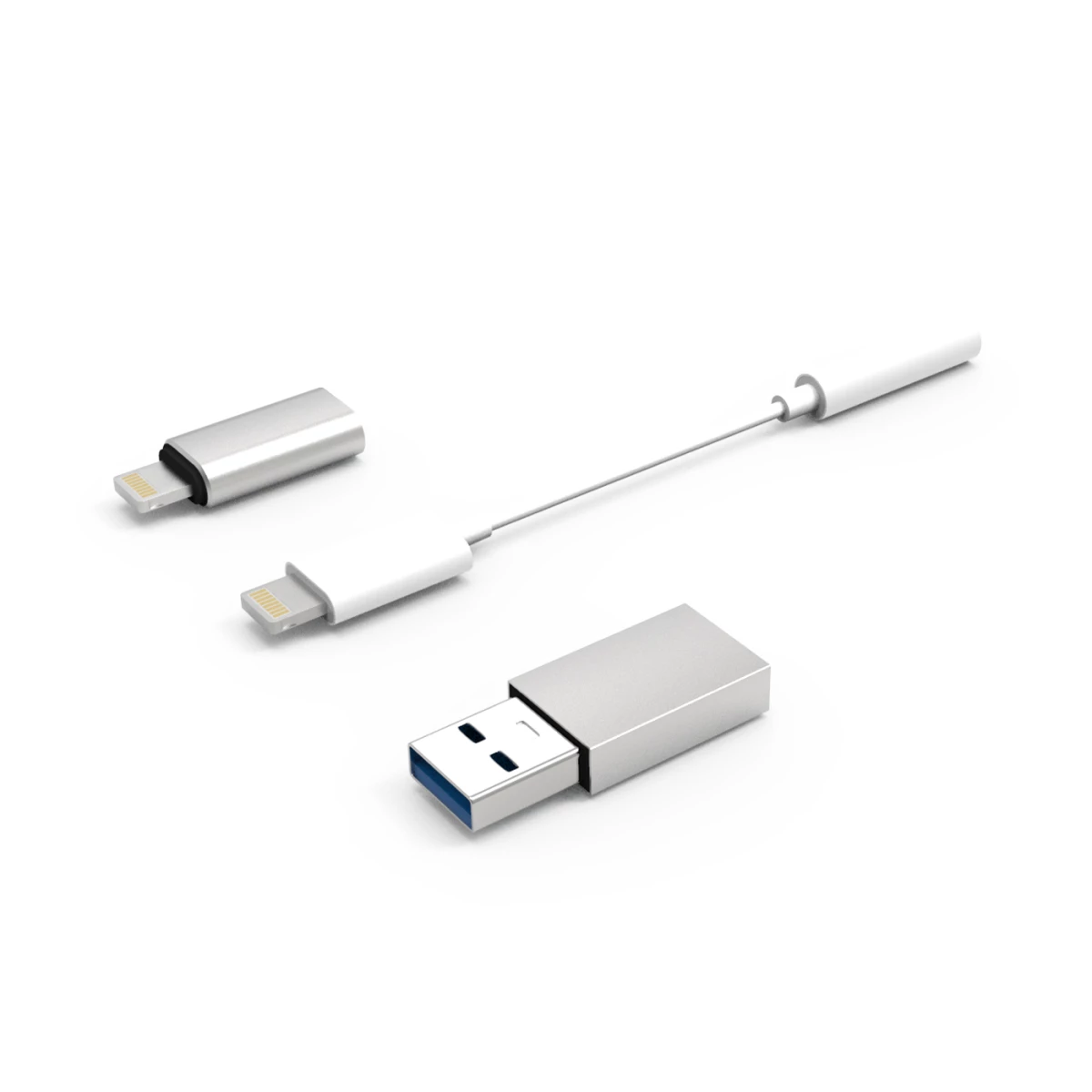 Galery – CoolBox COO-CKIT-APPL adaptador para cabos 3.5 mm Lightning Branco0