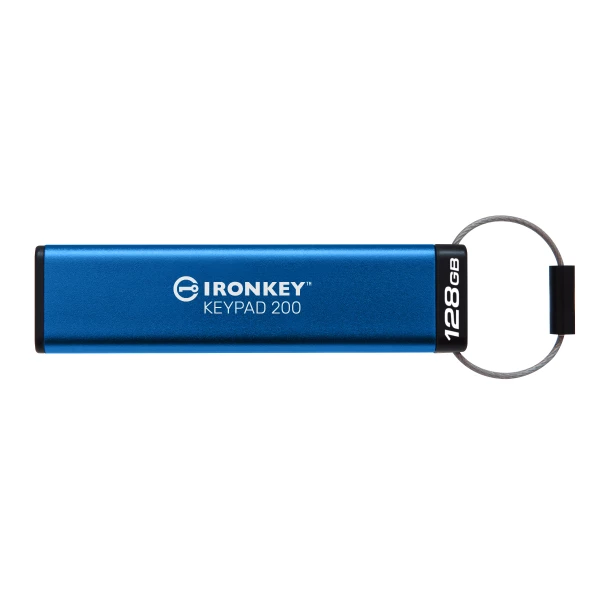 Thumbnail-Kingston Technology IronKey Keypad 200 unidade de memória USB 128 GB USB Type-A 3.2 Gen 1 (3.1 Gen 1) Azul