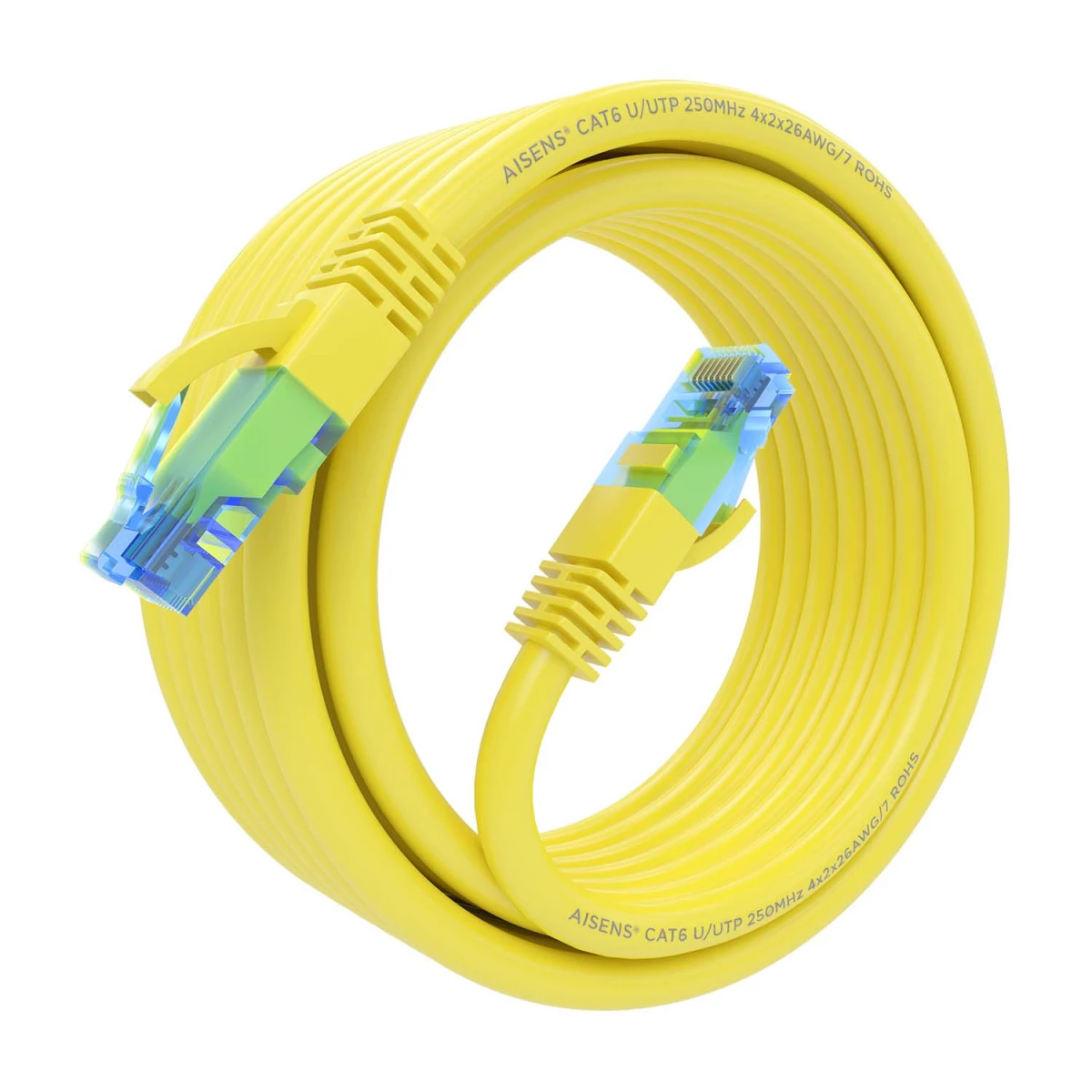 Galery – AISENS A135-0837 cabo de rede Amarelo 4 m Cat6 U/UTP (UTP)0