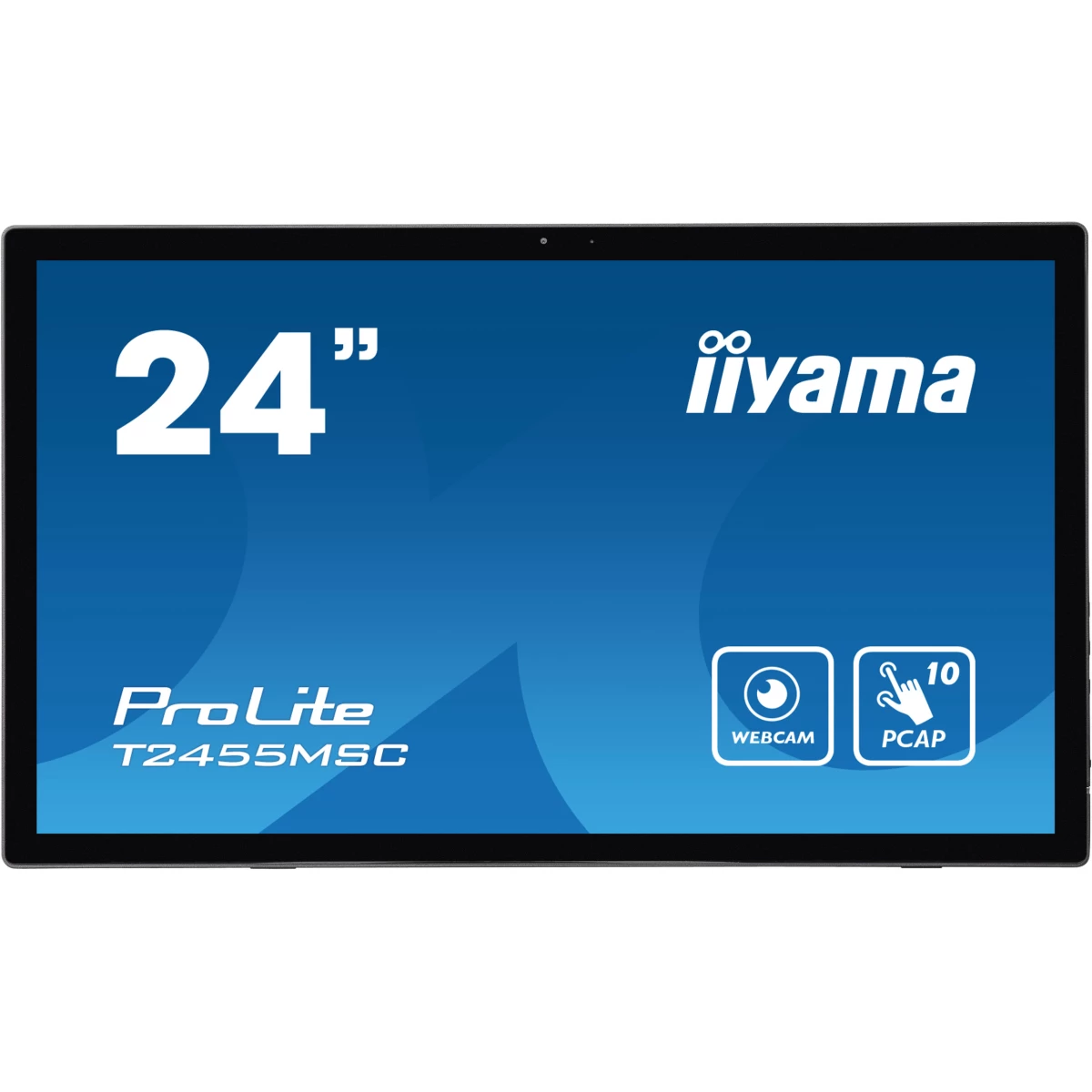 Thumbnail-iiyama T2455MSC-B1 ecrã de sinalização Plasma digital 61 cm (24″) LED 400 cd/m² Full HD Preto Ecrã táctil