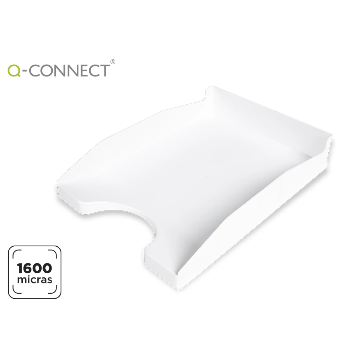 Galery – Tabuleiro de secretaria q-connect plastico branco opaco0