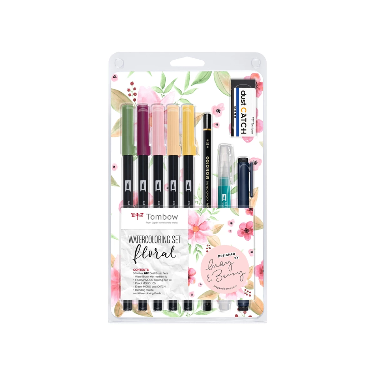 Galery – Conjunto watercoloring tombow conjunto floral 9 pecas0