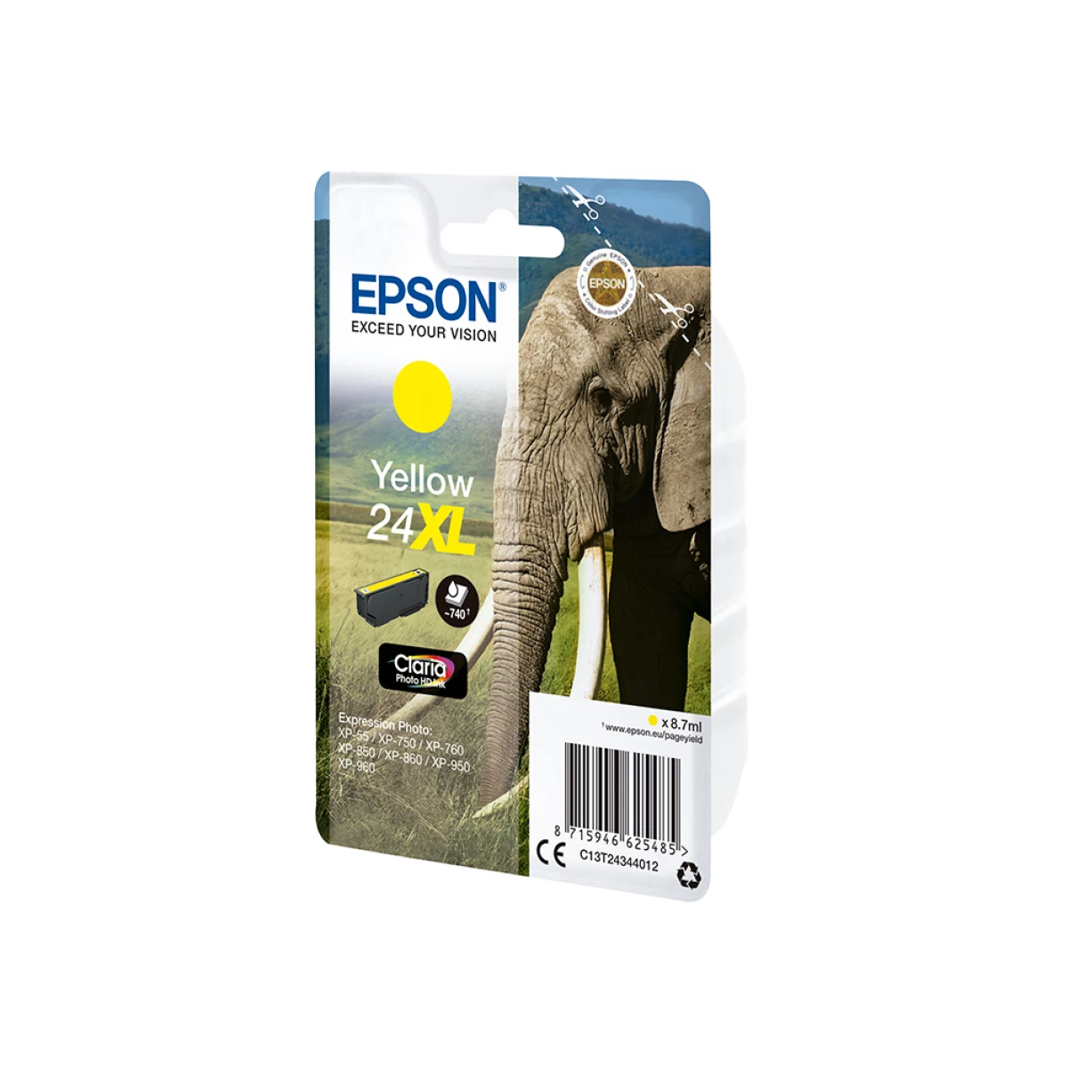 Galery – Epson Elephant C13T24344012 tinteiro 1 unidade(s) Original Rendimento alto (XL) Amarelo0