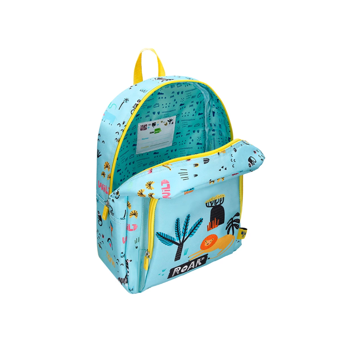 Galery – Mochila escolar liderpapel infantil safari desenho leao azul 330x100x250 mm0