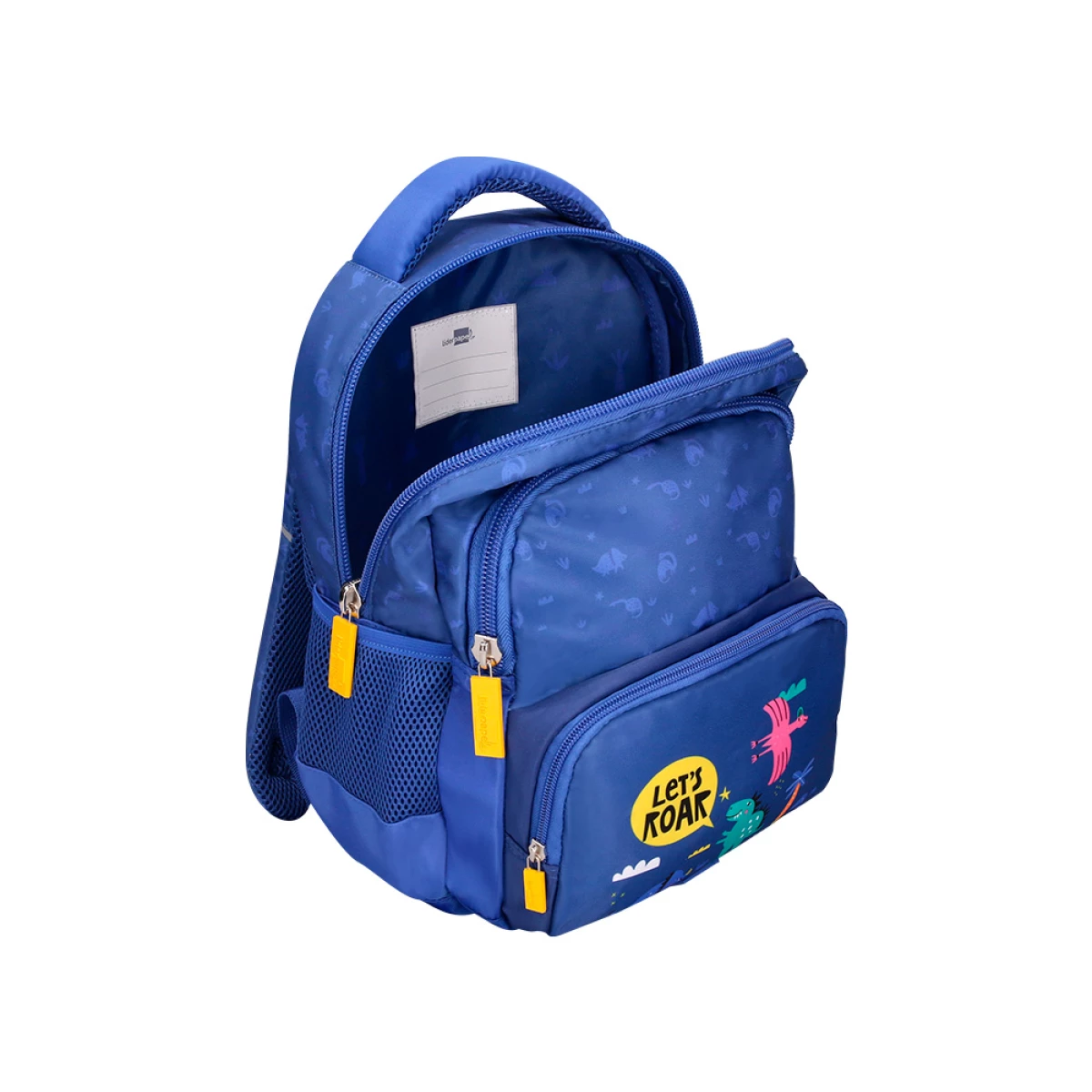 Galery – Cartera escolar liderpapel moc hila multibolsillo infantil dino azul 350x110x270 mm0