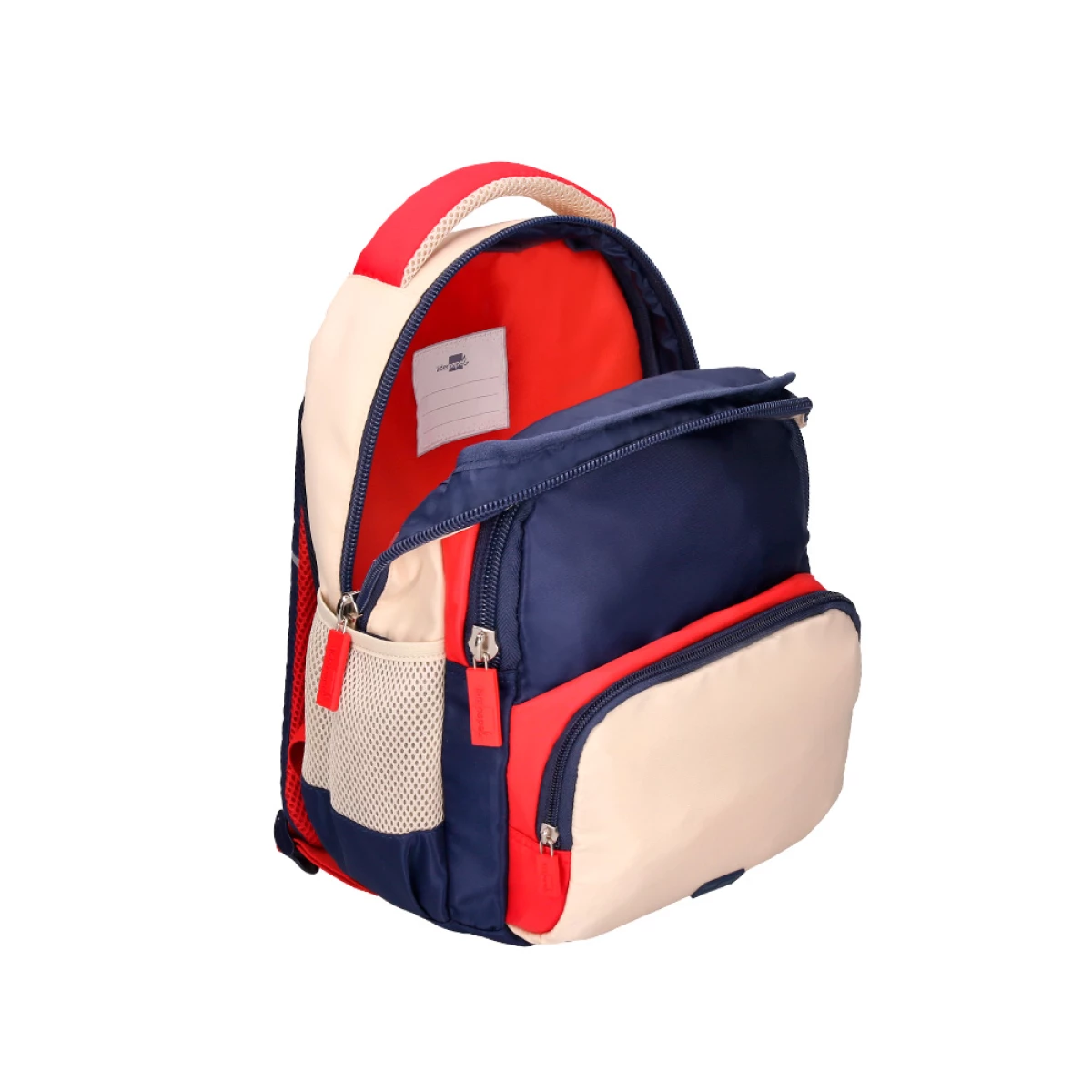 Galery – Cartera escolar liderpapel moc hila multibolsillo infantil azul marino rojo beige 350x110x270 mm0