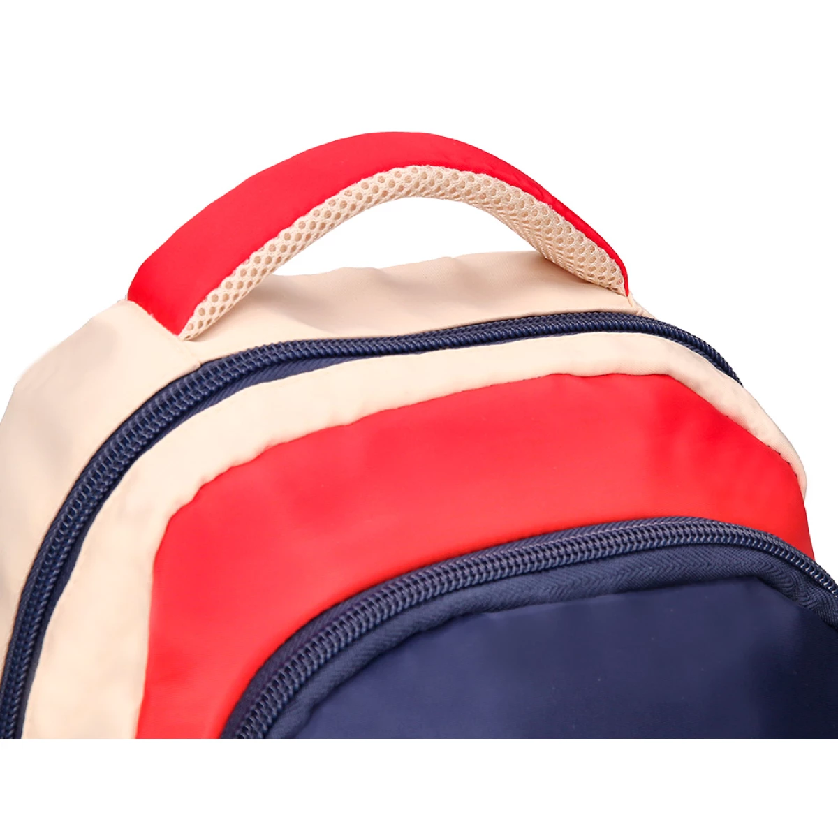 Galery – Cartera escolar liderpapel moc hila multibolsillo infantil azul marino rojo beige 350x110x270 mm0