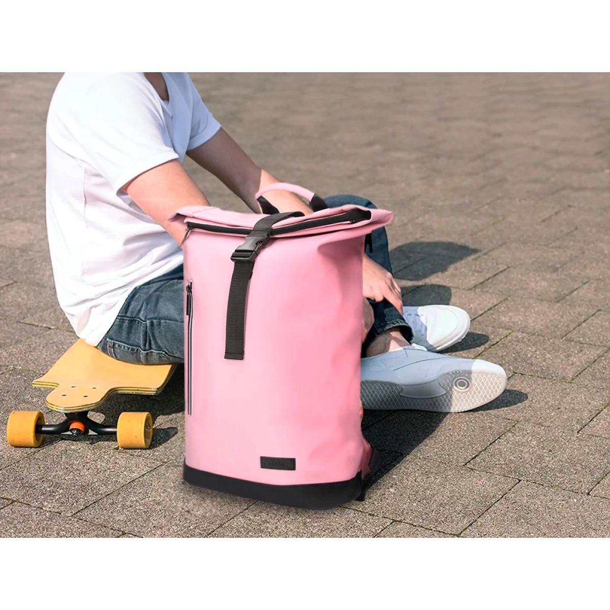 Galery – Mochila antartik waterproof enrolavel desenho casual cor rosa 480x130x280 mm0