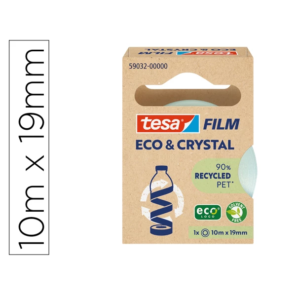 Thumbnail-Fita adesiva tesa film eco&cristal transparente 10 m x 19 mm – 10 unidades