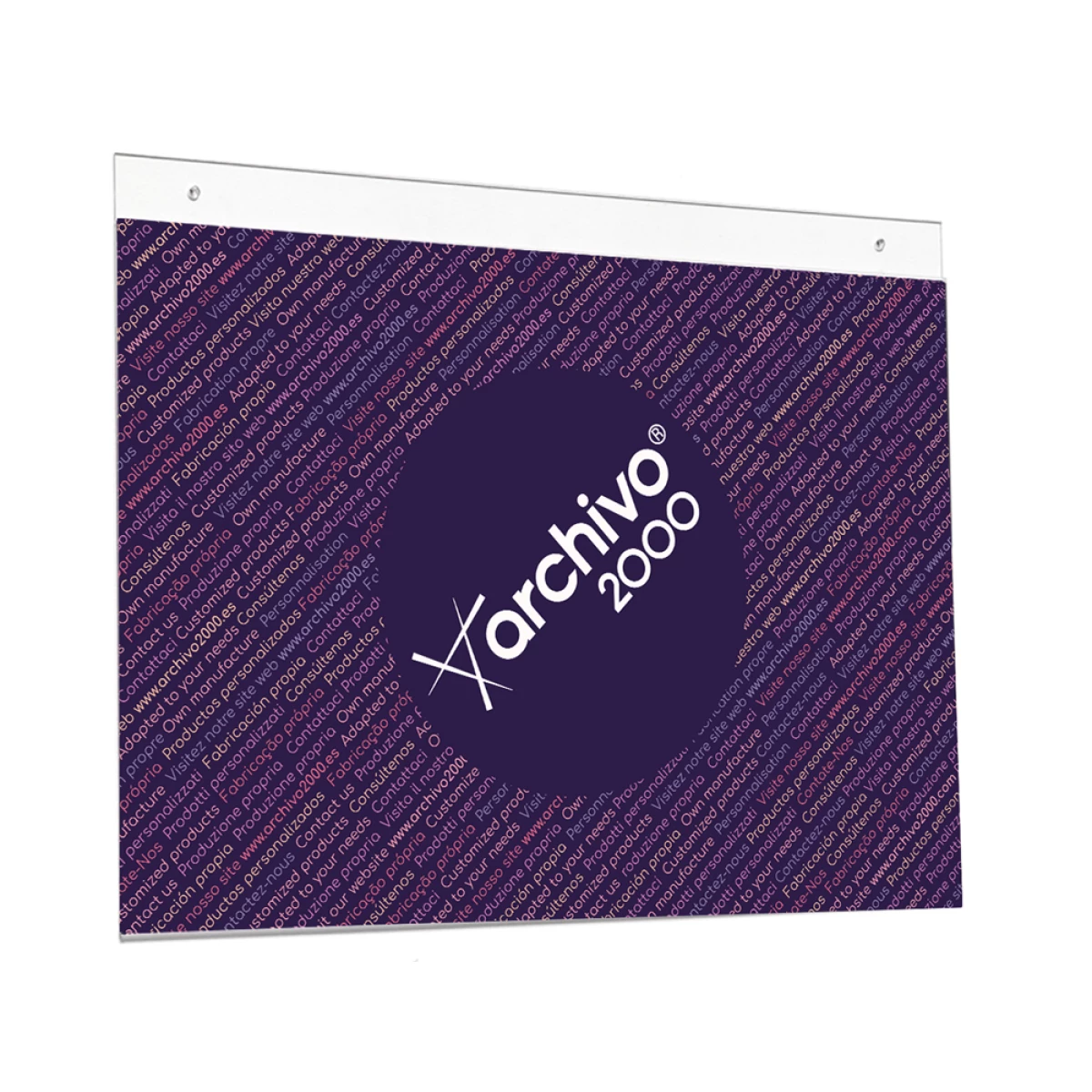 Thumbnail-Expositor de parede archivo 2000 din a3 horizontal com furos espessura 2 mm vidro transparente 420×325 mm
