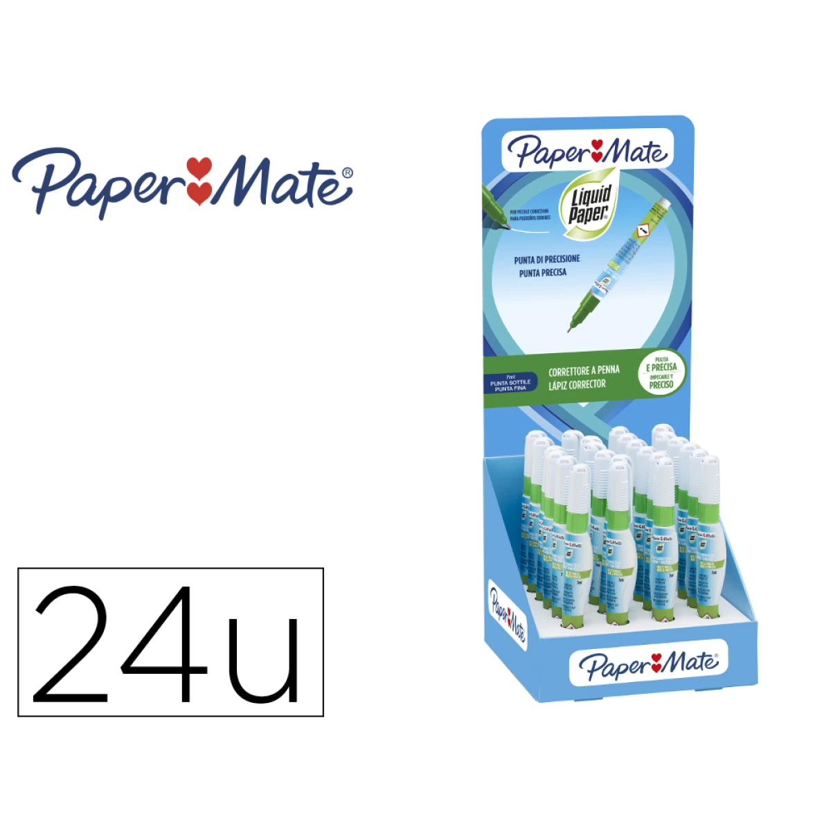 Thumbnail-Corretor paper mate lapis liquido paper 7 ml expositor de 24 unidades