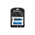 Galery – Kingston Technology IronKey Keypad 200 unidade de memória USB 512 GB USB Type-C 3.2 Gen 1 (3.1 Gen 1) Azul0