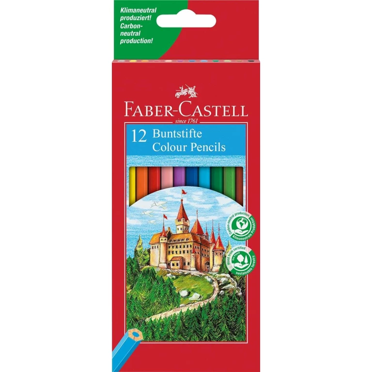 Thumbnail-Faber-Castell Classic Color Pack de 12 lápis hexagonais coloridos – Resistência à quebra – Cores sortidas