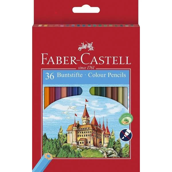 Thumbnail-Faber-Castell Classic Color Pack de 36 lápis hexagonais coloridos – Resistência à quebra – Cores sortidas